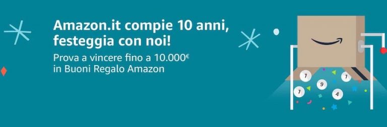 Amazon Italia compie 10 anni e ti regala un concorso a premi